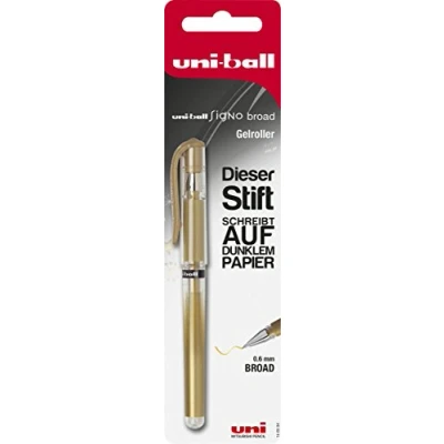 Abbildung von Uni Ball Gelroller Signo UM 153 gold auf Blisterkarte