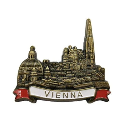 Abbildung von Österreich Wien 3D Kühlschrankmagnet Souvenir Metal Collection, Geschenk Magnetic Sticker Home Küche Dekoration