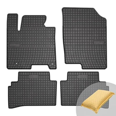 Abbildung von FROGUM EL Toro Gummimatten Ganzjähriges Set von Autofussmatte Auto Fußmatten für Hyundai Tucson IV ab 2020 Beständiges Gummi Material 1,5cm Schutzkante