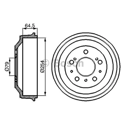 Abbildung von BOSCH 0 986 477 098 Bremstrommel 298 Hinterachse FIAT: Ducato II Pritsche/Fahrgestell, Kastenwagen, Bus
