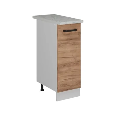 Abbildung von Vicco Apothekerschrank R Line, Goldkraft Eiche, 30 cm AP Marmor