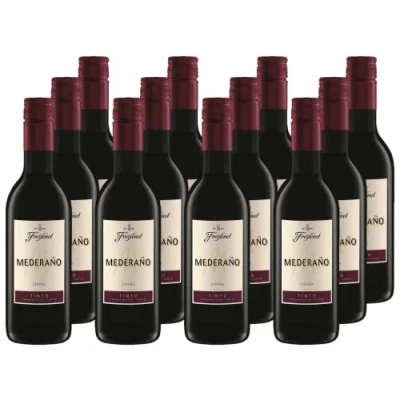 Abbildung von Freixenet Mederaño Tinto spanischer Rotwein (12 x 0,25 l) Spanish Red Wine, kräftig und voll im Geschmack, Halbtrocken, idealer Begleiter zu Wild oder Gegrilltem, Fondue Käse