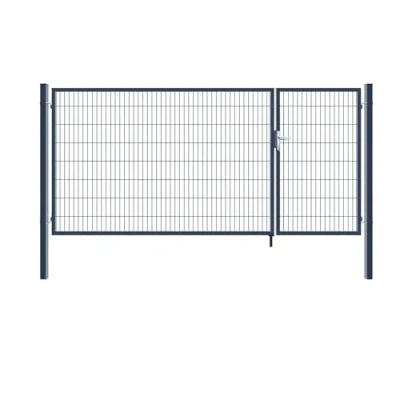 Abbildung von Doppelflügel Gartentor ADITUS anthrazit 160 x 350 cm