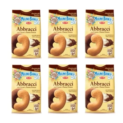 Abbildung von 6x Mulino Bianco Kekse Abbracci 350g Italien biscuits cookies kuchen brioche