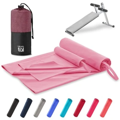 Abbildung von Blumtal Handtuch Fitness im 2er Set, Mikrofaser Sporthandtuch Fitnessstudio, (2 St), 80 x 40 cm