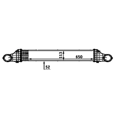 Abbildung von MAHLE ORIGINAL CI 68 000P Ladeluftkühler MERCEDES BENZ: E Klasse Limousine, T modell