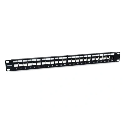 Abbildung von Equip 769327 24 Port Keystone geschirmtes Patchpanel, schwarz