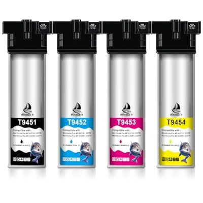 Abbildung von DOUBLE D T9451 T9452 T9453 T9454 für Epson kompatibel mit Workforce Pro WF C5710DWF C5790DWF C5210DW C5290DW C5710 C5790 C5210