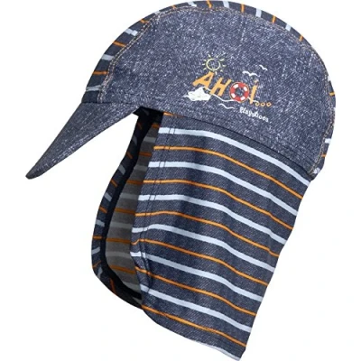 Abbildung von Playshoes Jungen UV Schutz Mütze Ahoi 461138, 3 Jeansblau, 49