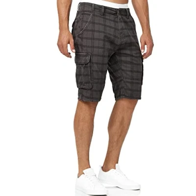 Abbildung von Indicode Jeans Blixt Shorts, Herren, Größe: Small, Raven check
