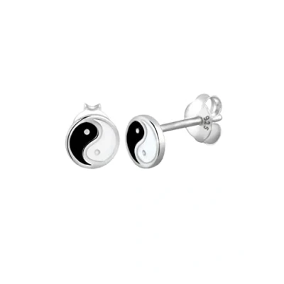 Abbildung von Elli YIN YANG Ohrringe, Damen, Größe: One Size, Schwarz