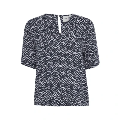 Abbildung von ICHI Ihmarrakech Bluse, Damen, Größe: Large, Total eclipse dot