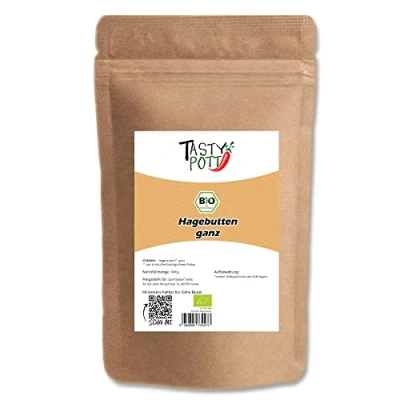 Abbildung von Tasty Pott Bio Hagebutten ganz getrocknet I Getrocknete Früchte Tee kochen Vegane Ernährung Vitaminreich Heckenrose Hagebutte Im Beutel 1000g