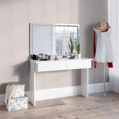 Abbildung von Vicco Schminktisch Azur, Weiß, 120 cm mit LED Spiegel