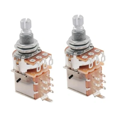 Abbildung von Musiclily Metrische A250K Push Pull Potentiometer Audio Taper Poti für E Gitarre Bass(2 Stück)