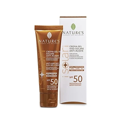 Abbildung von Nature&#039;s Sun Antiwrinkle Face Gel Cream SPF 50, mit Aprikosenmilch und Hyaluron