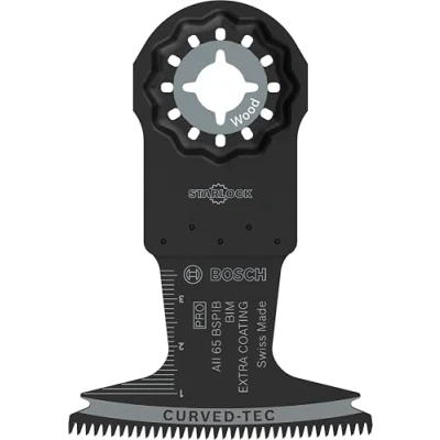 Abbildung von Bosch 1x PRO Multi Material AII 65 BSPIB Blatt für Multifunktionswerkzeuge (für Hartholz, Kunststoffbeschichtete Platten, Breite mm, Professional Zubehör Multifunktionswerkzeug)