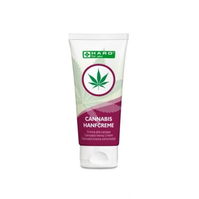 Abbildung von Cannabis Hanf Creme 100ml für Haut, Muskeln, Gelenke, Nacken, Schultern, Füße, Knie, pflegt und beruhigt