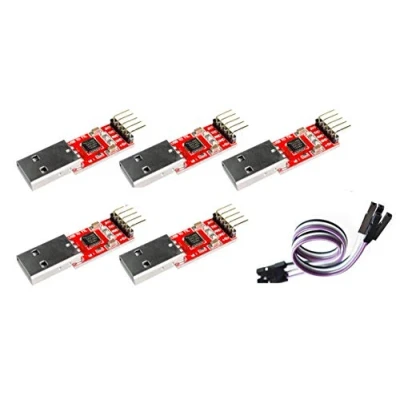 Abbildung von TECNOULAB 5 Stück Cp2102 USB 2.0 zu UART TTL poliges serielles Konvertermodul + Kabel
