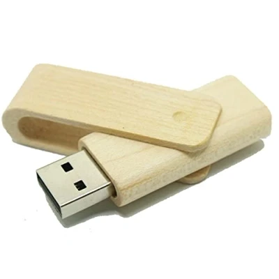 Abbildung von Ulticool Bambus Faltbar 16 GB Eco Echt Holz USB Stick Wood Memory Datenspeicher Speicherstick Pen Drive Braun