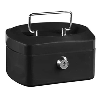 Abbildung von Idena 50025 Geldkassette 6&quot;, Größe 155 x 120 90 mm, Farbe Schwarz, 1 Stück