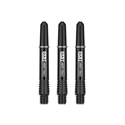 Abbildung von Target Darts Schwarz Pro Grip Evo Aluminium Dartschäfte Kurz