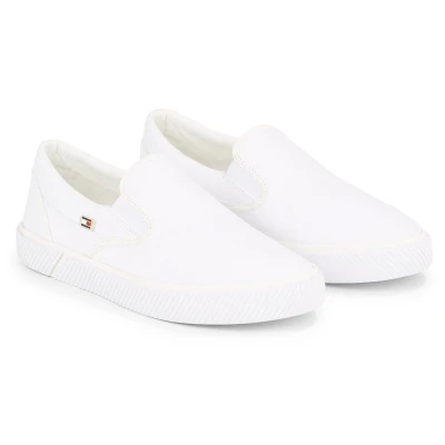 Abbildung von Tommy Hilfiger VULC CANVAS Slip On SNEAKER Sneaker, Slipper, Freizeitschuh, Sommerschuh mit seitlichen Stretcheinsätzen