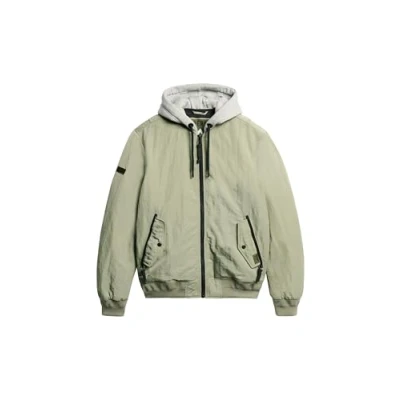 Abbildung von Superdry Military Hooded MA1 Bomberjacke, Herren, Größe: Medium, Seagrass green