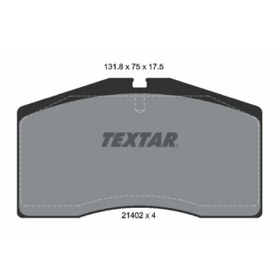 Abbildung von TEXTAR 2140201 Bremsbelagsatz für Verschleißwarnanzeiger vorbereitet PORSCHE: 911 Coupe, 928 Targa, AUDI: 80 B4 Avant