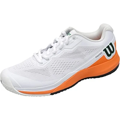 Abbildung von Wilson Damen Tennisschuhe, RUSH PRO 3.5 PARIS W, Weiß/Orange/Schwarz, 43 1/3, Für Alle Bodenbeläge, Spielertypen, WRS327730E090