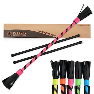 Abbildung von Diabolo Freizeitsport Spiel, Flowerstick Basic UV (pink)