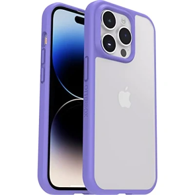 Abbildung von OtterBox Sleek Hülle für iPhone 14 Pro, stoßfest, sturzsicher, ultraschlank, schützende Hülle, Getestet nach Militärstandard,Transparent/Lila, Keine Einzelhandelsverpackung