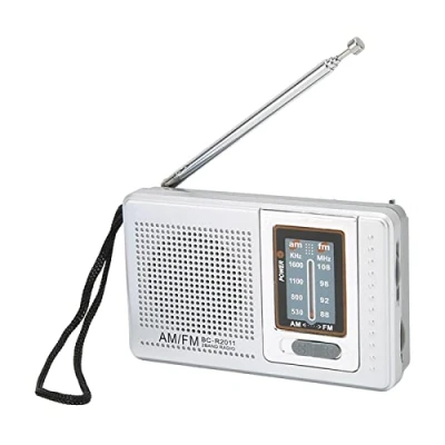 Abbildung von VBESTLIFE AM FM Radio, Tragbares Taschenradio mit Integriertem Lautsprecher, Taschenradio, Musik Player, für Outdoor Reisen und Notfälle Im Freien