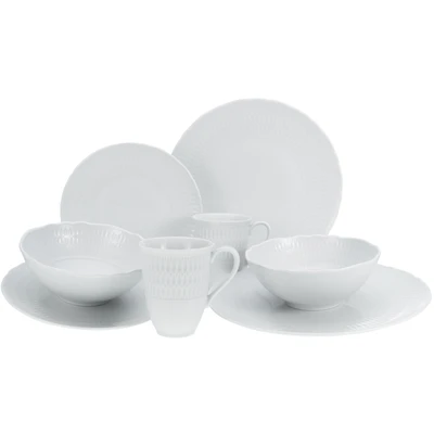 Abbildung von CreaTable Kombiservice &quot;Geschirr Set Sofia&quot;, (Set, 8 tlg., Kaffeeservice und Tafelservice im Set, für 2 Personen), Service, klassisch elegantes Relief, Teile, Personen