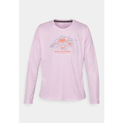 Abbildung von ASICS Fujitrail Logo LS Damen Top Pink Perfekt für Trailrunning &amp; Outdoor Aktivitäten