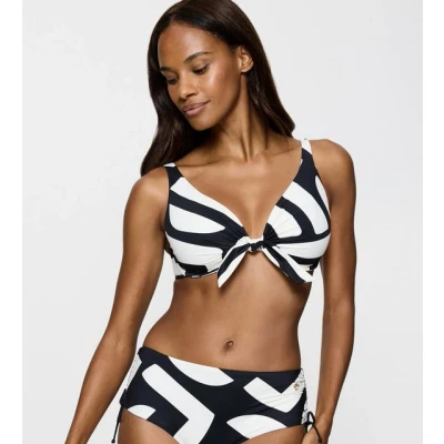 Abbildung von Triumph Summer Allure Tie Front Bikini Top Weiß/Schwarz E 46 Damen
