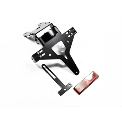 Abbildung von kompatibel mit: Yamaha YZF R1 BJ 2002 03 / R6 2003 05 Kennzeichenhalter Kennzeichenträger Nummernschild Halter/Halteplatte (inkl. Kennzeichenbeleuchtung und Rückstrahler) IBEX