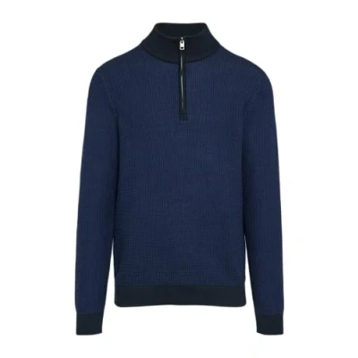 Abbildung von s.Oliver MIT Stehkragen UND Struktur Strickpullover, Herren, Größe: Medium, Navy