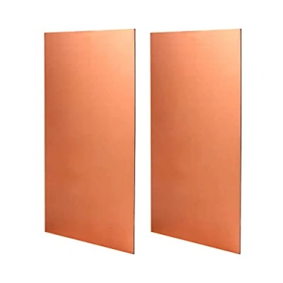 Abbildung von QWORK® 2 Stück Kupferplatten, 99% Reines Kupferblech 1mm Dick für Metallhandwerk, Schmuckherstellung, Leiterplattendruck und mehr (200 mm x 100 1 mm)