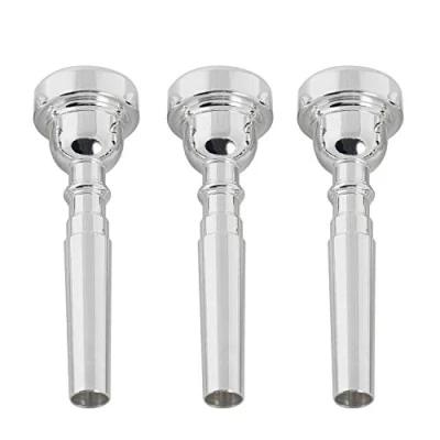 Abbildung von Missmore Trompete Mundstück 3C 5C 7C Größe Instrument Zubehör 3 Pack Silber