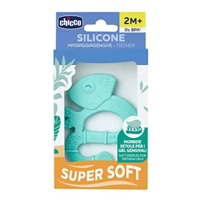 Abbildung von Chicco Beißring Soft&amp;Clean Eidechse, Blau, 2M+