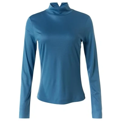 Abbildung von comma Langarmshirt, Damen, Größe: 36, Royalblau