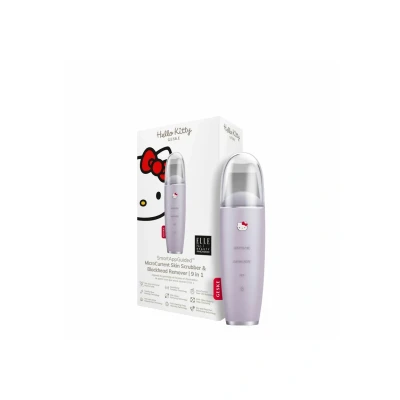 Abbildung von Geske SMARTAPPGUIDED Microcurrent SKIN Scrubber Blackhead Remover 9 IN 1 Gesichtspflege Zubehör, Größe: One Size, Hello kitty purple