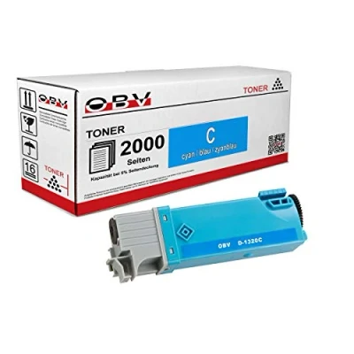 Abbildung von Kompatibel OBV Toner ersetzt Dell 593 10259 KU051 für 1320c 1320cn 2130cn 2135cn cyan 2000 Seiten