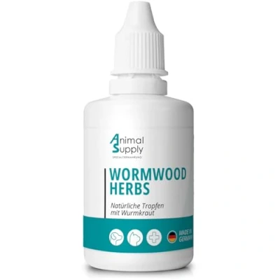 Abbildung von Animal Supply Wurm Kraut Liquid Tropfen flüssig 50ml, Wurmkur sekundierend für alle Haustiere, Hund, Katze, natürliche Rezeptur, Wurmmittel sekundierend, kein Anthelminthikum