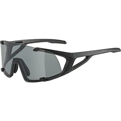 Abbildung von ALPINA HAWKEYE S Wasserabweisende und Beschlagfreie Sport &amp; Fahrradbrille Mit 100% UV Schutz Für Erwachsene, all black matt, One Size