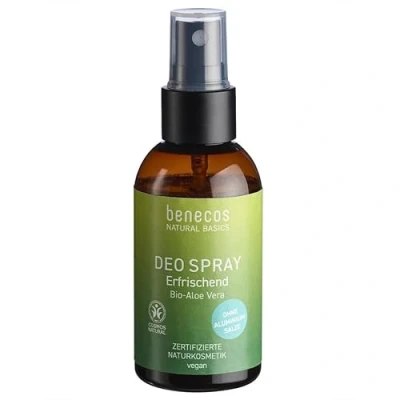 Abbildung von benecos Natural Basics Deo Spray Bio Aloe Vera 75ml vegan derm. getestet