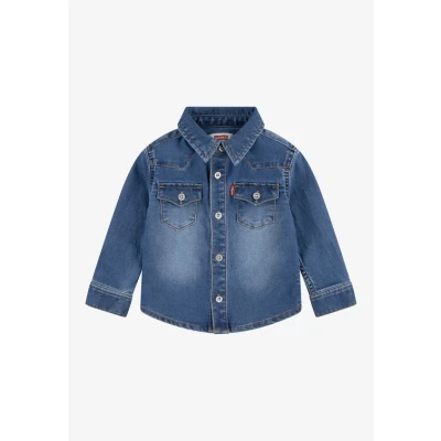 Abbildung von Levi&#039;s MY First Barstow Unisex Hemdbluse für Kinder, Größe: 86, Blue denim