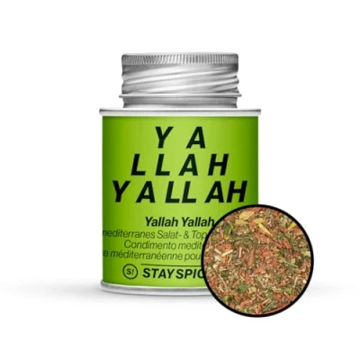 Abbildung von STAY SPICED ! Yallah Yallah, mediterraes Salat &amp; Topping Gewürz I NENI HAYA MOLCHO Levante Küche perfekt für Vegetarisch und Vegan 100% natürliche Inhaltsstoffe