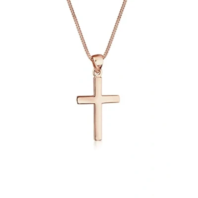 Abbildung von Elli Cross Halskette Rose goldcoloured, Damen, Größe: 45, gold coloured